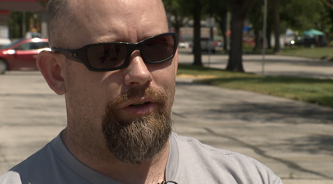 Mike Vinson, 18-year Air Force veteran who participated in the "Carry the Load" walk